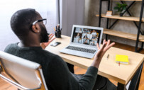 person looking at a laptop screen