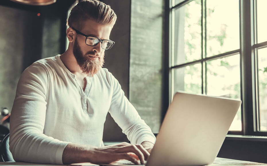 person using a laptop