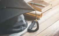 Picture of graduation cap and diploma