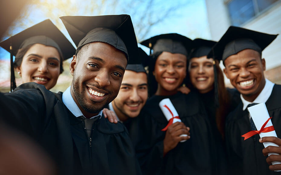 A group of college graduates.