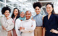 A group of professional women.