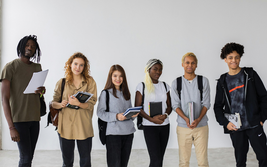 A group of college students.