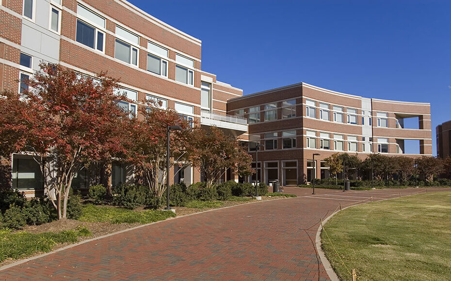 A career center on a college campus is pictured