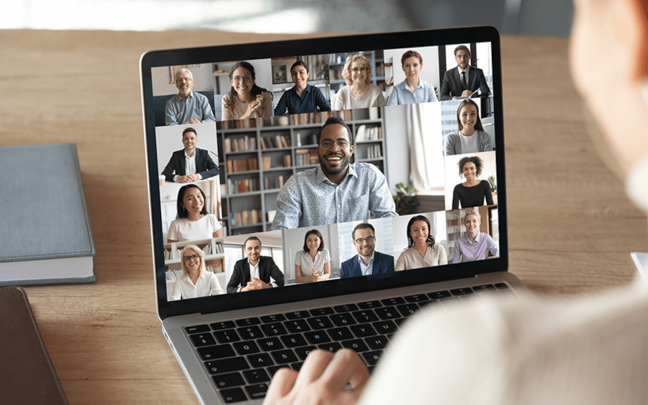 Person looking at laptop screen