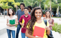 several students smiling